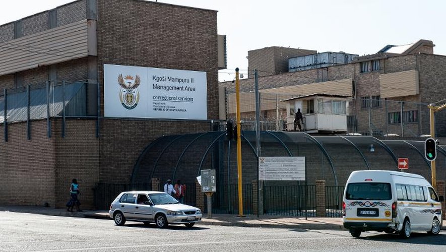 L'entrée de la prison où Pistorius a été incarcéré, le 21 octobre 2014 à Pretoria