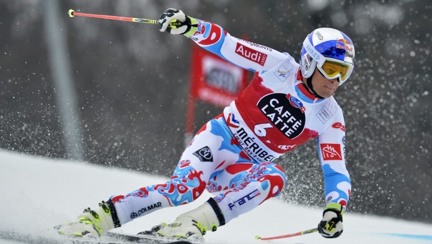 Alexis Pinturault, lors du slalom géant de Méribel, le 21 mars 2015