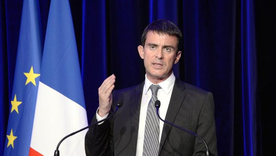 Le Premier ministe Manuel Valls au Salon International de l'Alimentation à Villepinte le 20 octobre 2014