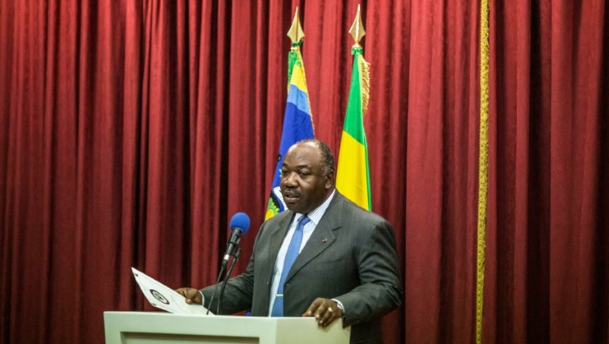 Le président du Gabon Ali Bongo Ondimba lors d'une conférence de presse, le 1er septembre 2016 à Libreville
