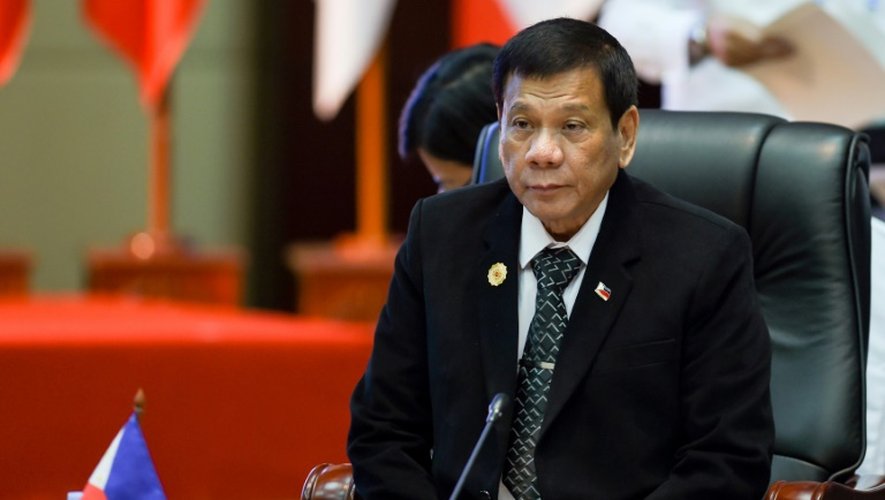 Le président philippin Rodrigo Duterte assiste au sommet de l'Asean à Vientiane, le 7 septembre 2016