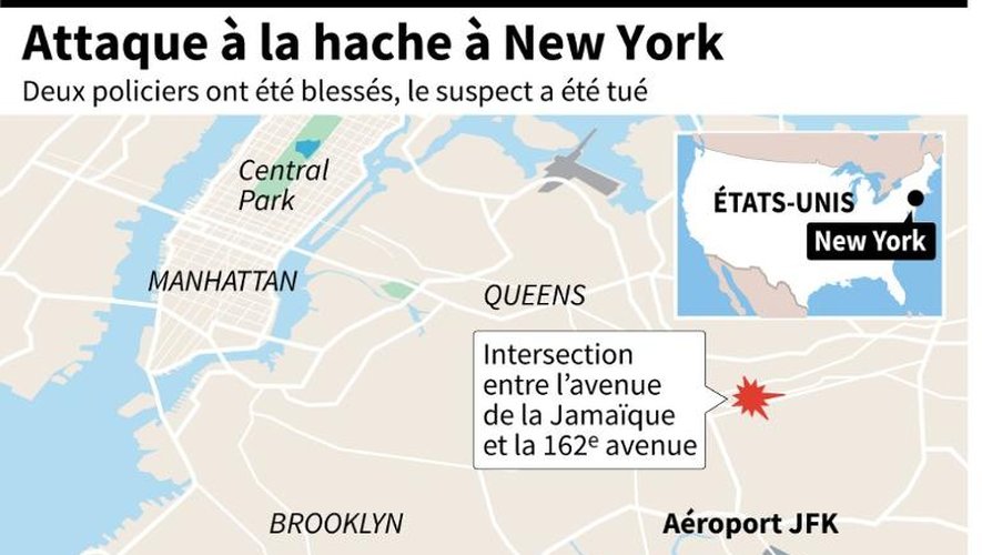 Carte de localisation du quartier du Queens à New York