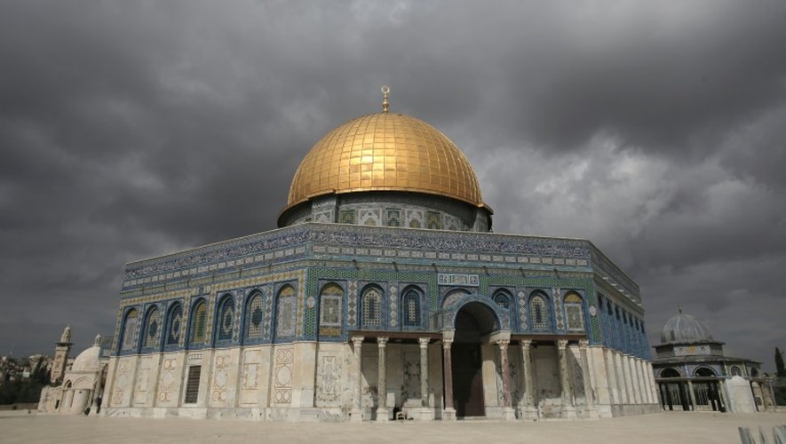 Le Dôme du Rocher dans l'enceinte de la mosquée al-Aqsa, le 27 octobre 2015 à Jérusalem