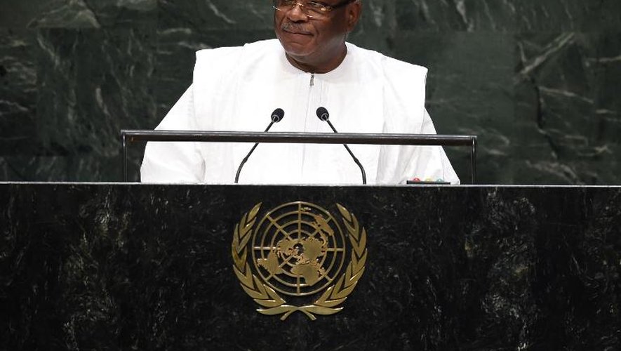 Ibrahim Boubacar Keita, président du Mali,  à New York le 27 septembre 2014