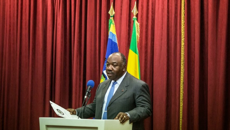 Le président gabonais Ali Bongo lors d'une conférence de presse à Libreville, le 1er septembre 2016