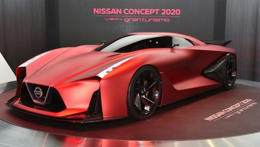 Un véhicule Nissan Concept 2020 Vision Gran Turismo présenté au salon de l'automobile de Tokyo, le 28 octobre 2015 au Japon