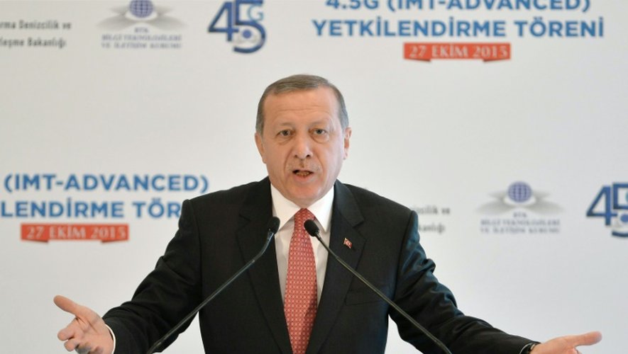 Le président turc Recep Tayyip Erdogan à Ankara, le 27 octobre 2015