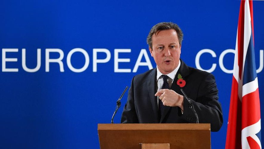 Le Premier ministre britannique David Cameron le 24 octobre 2014 à Bruxelles
