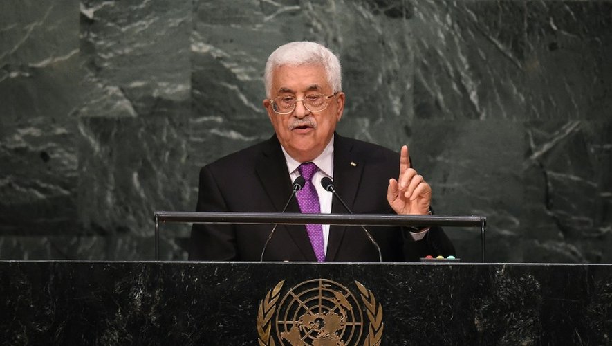 Le président palestinien à la tribune de l'Onu, le 30 septembre 2015 à New York