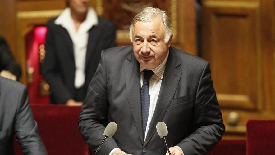 Gérard Larcher, lors de son élection à la présidence du sénat, le 1er octobre 2014