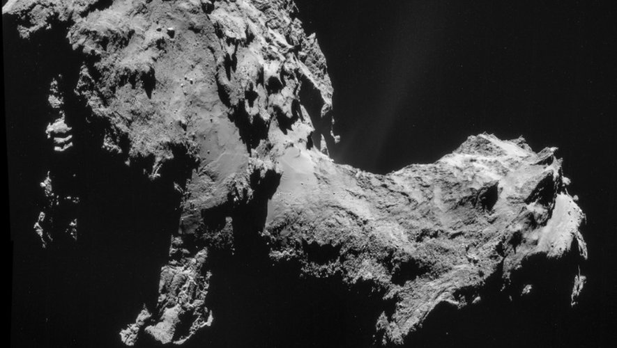 Une photo remise par la Nasa le 19 septembre 2014 montre 67P/Tchourioumov-Guérassimenko, ou "Tchouri", alors que Rosetta était encore à 28.6 km de la comète