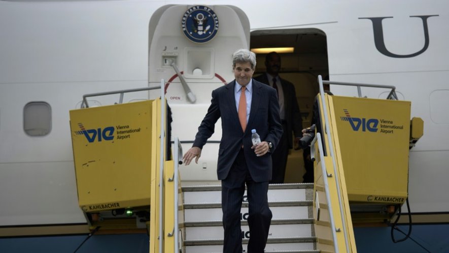 Le Secrétaire d'Etat américain John Kerry, à son arrivée à Vienne le 29 octobre 2015