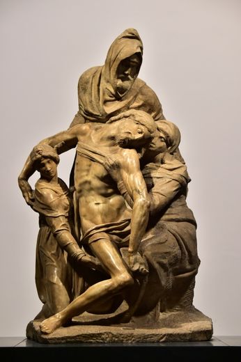 La Pietà de Michel-Ange exposée au musée du Duomo à Florence le 21 octobre 2015