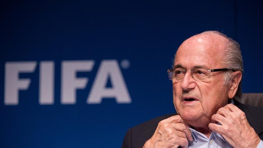 Le président de la FIFA Sepp Blatter lors d'une conférence de presse à Zurich, le 26 septembre 2014