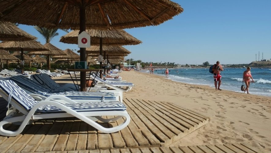 Une plage du site touristique de Charm el-Cheikh sur la mer Rouge en Egypte le 19 février 2014