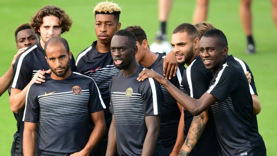 Les joueurs du PSG à l'entraînement, le 12 septembre 2016 à Saint-Germain-en-Laye