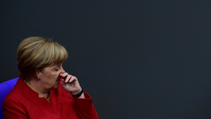 Angela Merkel  devant la chambre des députés à Berlin, le 7 septembre 2016