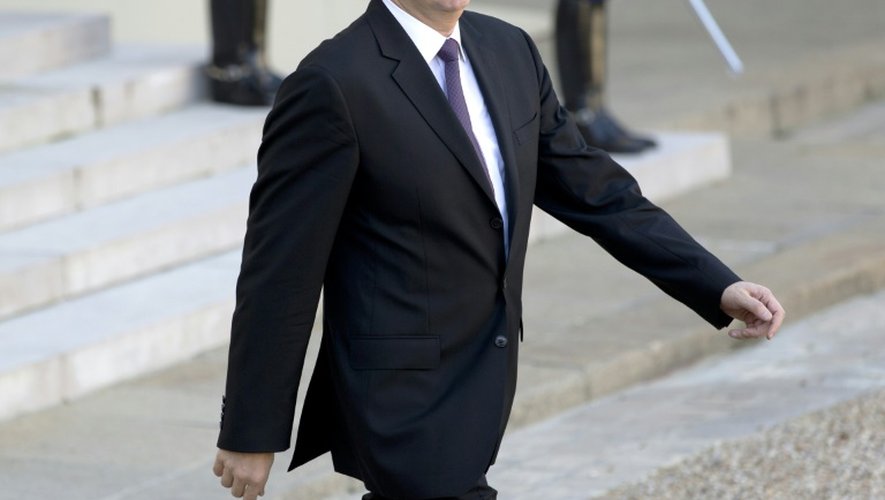 Le président de l'Azerbaïdjan, Ilham Aliyev, le 27 octobre 2014, lors d'une visite à Paris