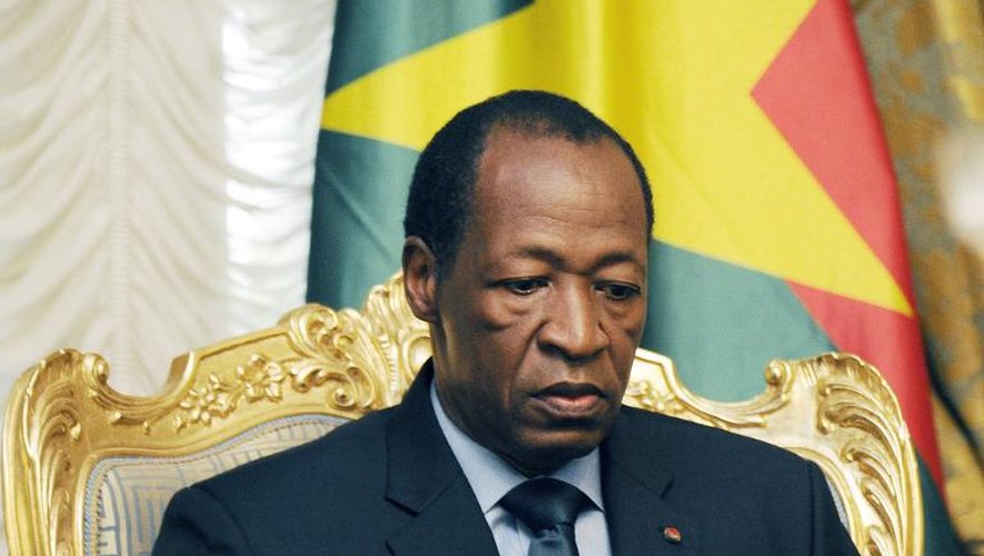 Le président burkinabè Blaise Compaoré au palais présidentiel, le 26 juillet 2014 à Ouagadougou