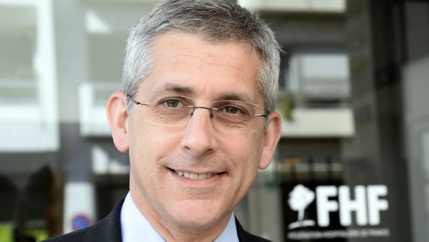 Frédéric Valletoux, président de la Fédération hospitalière de France (FHF), le 10 avril 2014 à Paris
