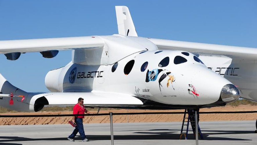Le vaisseau spatial SpaceShipTwo à Truth or Consequences (Nouveau-Mexique), le 17 octobre 2011