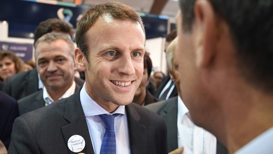 Emmanuel Macron, ex-ministre de l'Economie, au salon de l'élevage, le 14 septembre 2016 à Rennes