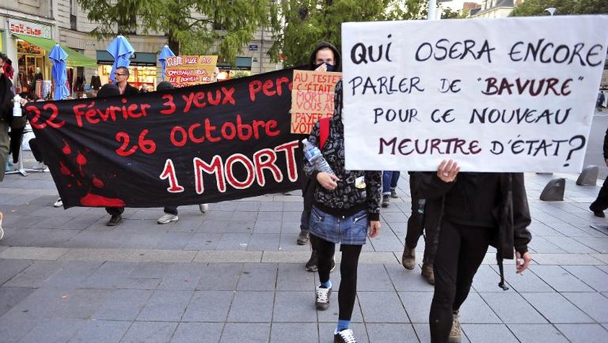 Des manifestants lors d'un précédent rassemblement à Nantes le 27 octobre 2014