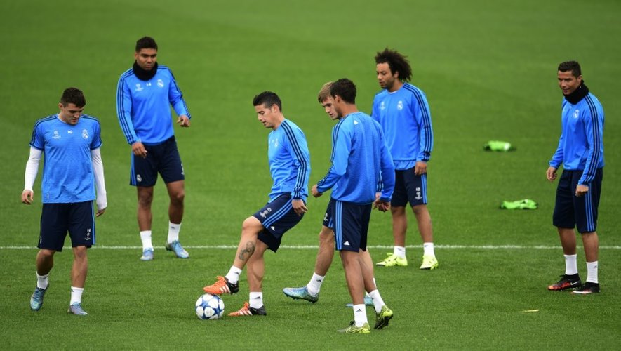 Les joueurs du Real à l'entraînement, le 2 novembre 2015 à Madrid
