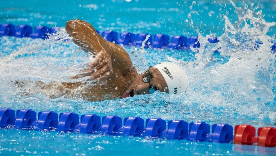 Ibrahim Al Hussein lors des préliminaires du 50 m nage libre - aux Jeux paralympiques, le 13 septembre 2016 à Rio