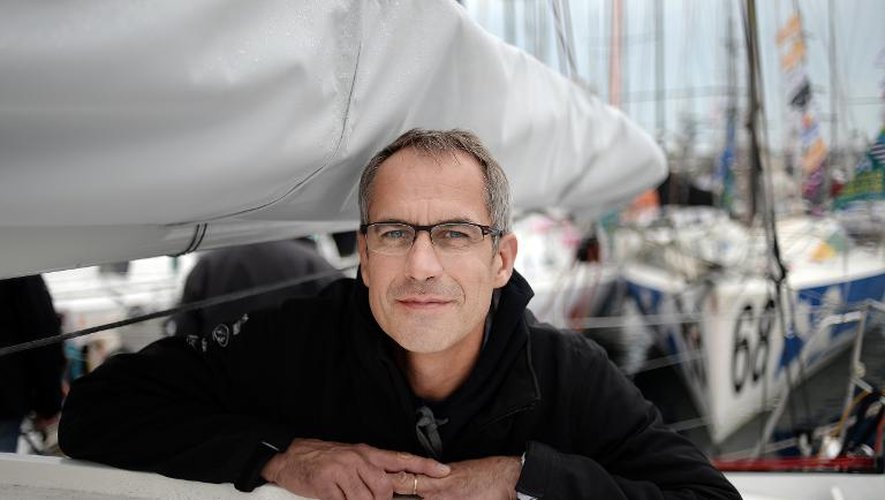 Francois Angoulvant sur son bateau le 2 novembre 2014 à Saint-Malo