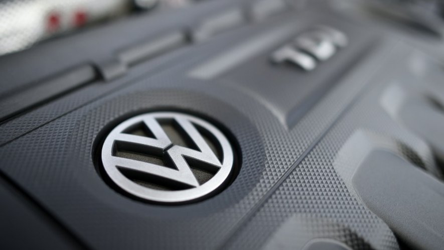 Le logo Volkswagen, le 15 octobre 2015, à Cardiff