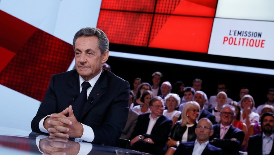 Nicolas Sarkozy, candidat à la primaire de la droite pour 2017, lors de L'Emission politique à France 2, le 15 septembre 2016