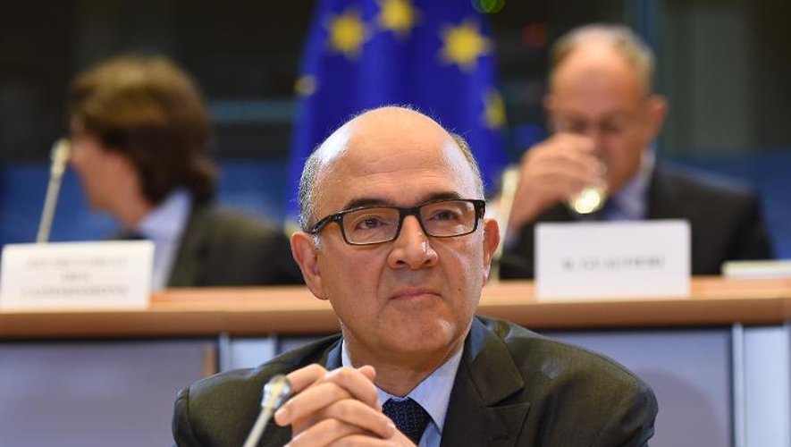 Pierre Moscovici devant le Parlement européen le 2 octobre 2014 à Bruxelles