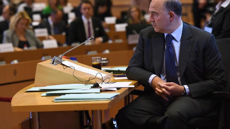 Pierre Moscovici lors de son audition par les députés européens le 2 octobre 2014 à Bruxelles