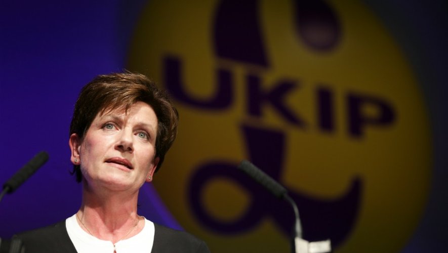 Diane James, nouvelle dirigeante du parti anti-immigration Ukip, le 16 septembre 2016 à Bournemouth en Angleterre
