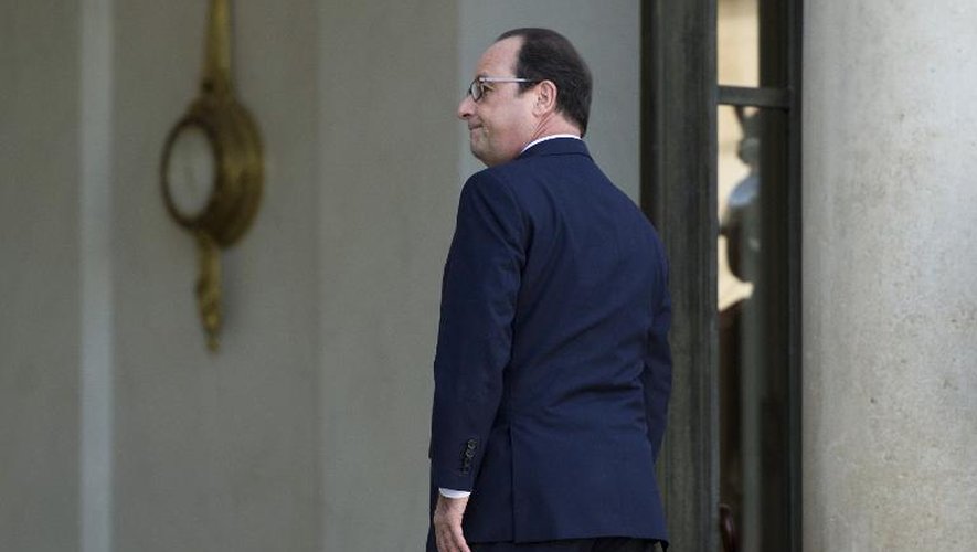 Le président Francois Hollande le 31 octobre 2014 au palais de l'Elysée à Paris