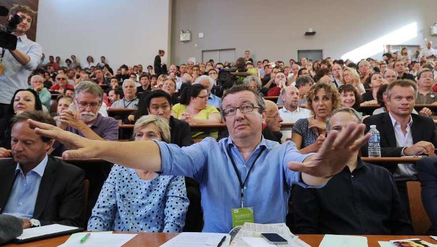 Christian Paul, l'un des meneurs des "frondeurs" socialistes, le  30 août 2014 à l'université du parti à  La Rochelle dans l'ouest de la France