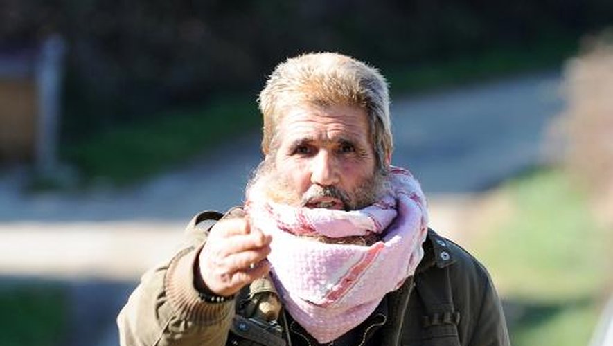 Olivier Corel, surnommé le "cheikh blanc" ou "l'émir blanc", le 23 mars 2012 à Artigat, en Ariège