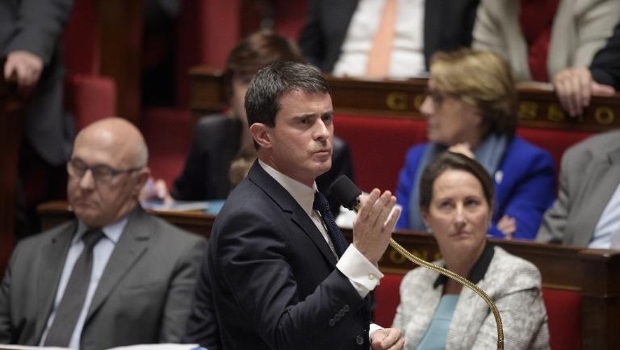Le Premier ministre Manuel Valls le 4 novembre 2014 à l'Assemblée nationale à Paris
