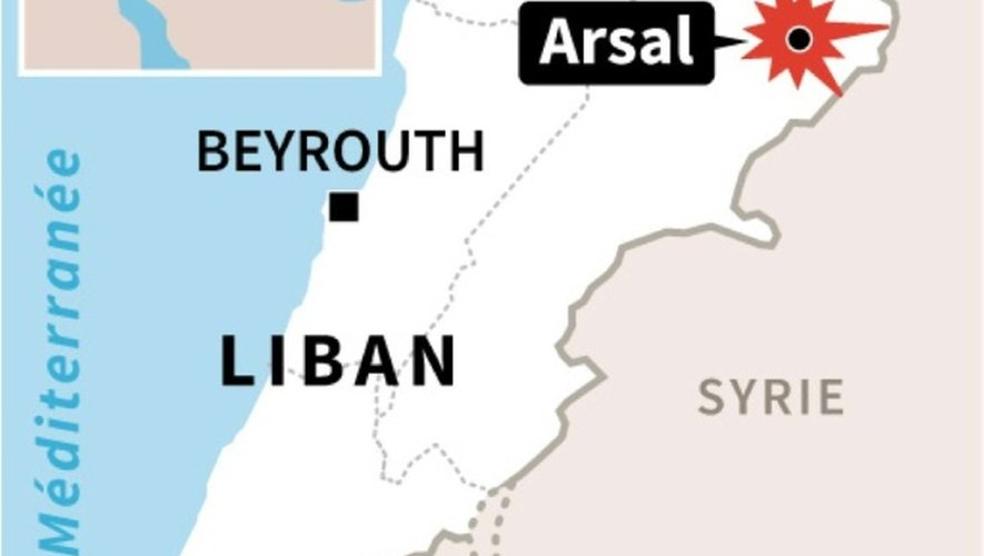Carte du Liban après un attentat suicide à Arsal