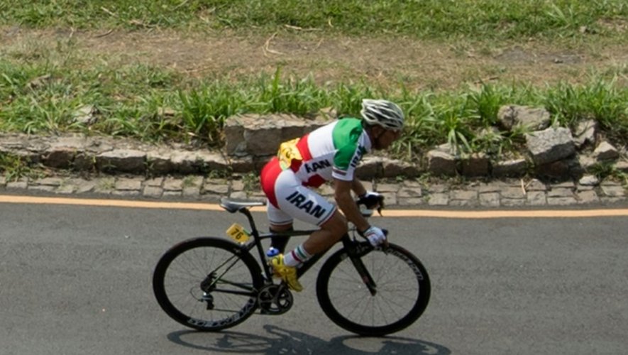 Le cycliste iranien Bahman Golbarnezhad avant sa mort, le 17 septembre 2016 lors des Jeux Paralympiques de Rio