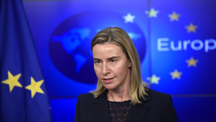 Le chef de la diplomatie europénne Federica Mogherini lors d'une conférence de presse à Bruxelles le 4 novembre 2014