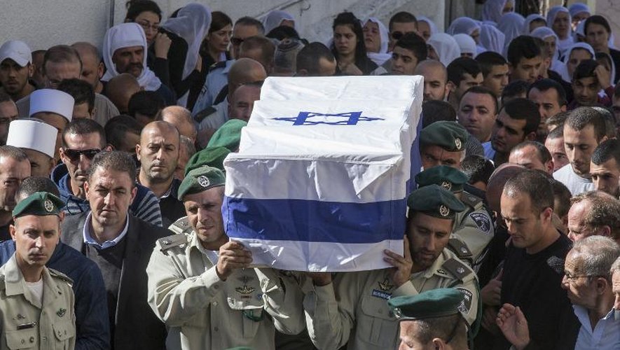 Obsèques le 6 novembre 2014 à Beit Jann d'un Israélien tué la veille par un Palestinien à Jérusalem