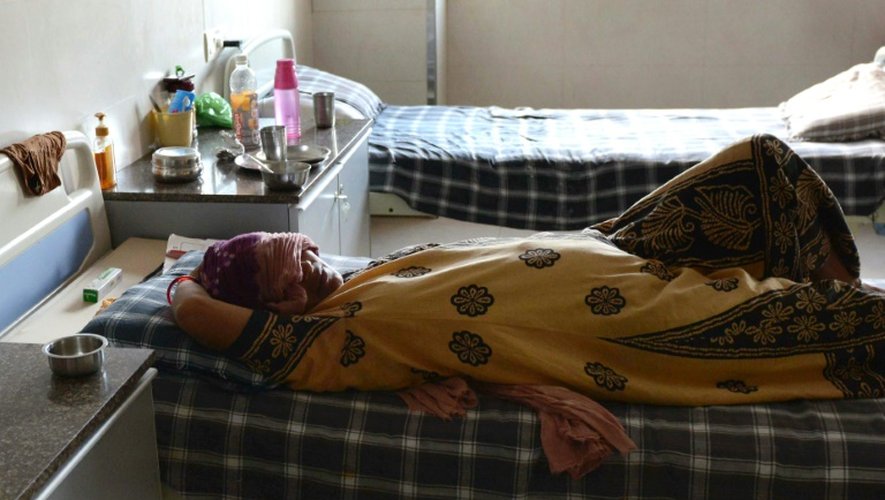 Alka Shivankar, une mère porteuse de 32 ans, le 1er septembre 2016 à l'hôpital Akanksha à Anand