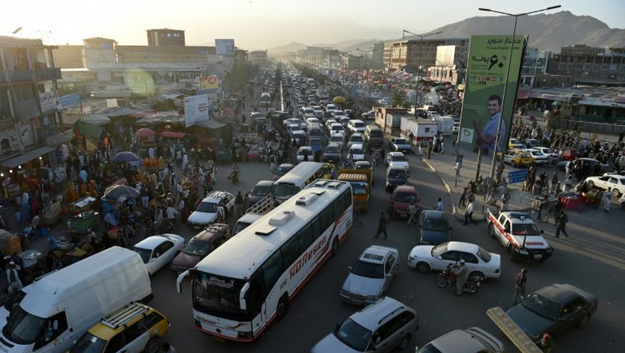 Des embouteillages à Kaboul le 4 septembre 2015