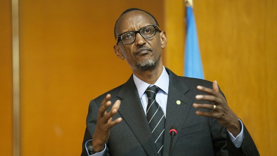 Le président du Rwanda, Paul Kagame, le 16 avril 2015, à Addis-Abeba
