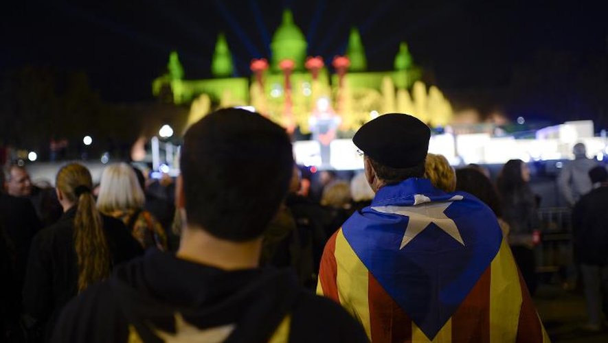 Des Catalans indépendantistes à un meeting à Barcelone le 7 novembre 2014