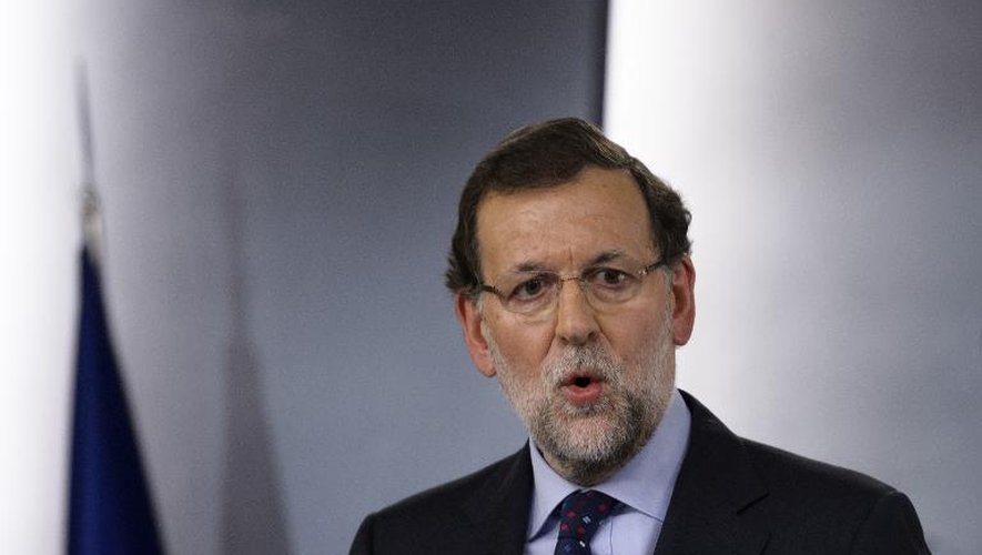 Le chef du gouvernement espagnol Mariano Rajoy, lors d'une conférence de presse à Madrid le 30 octobre 2014