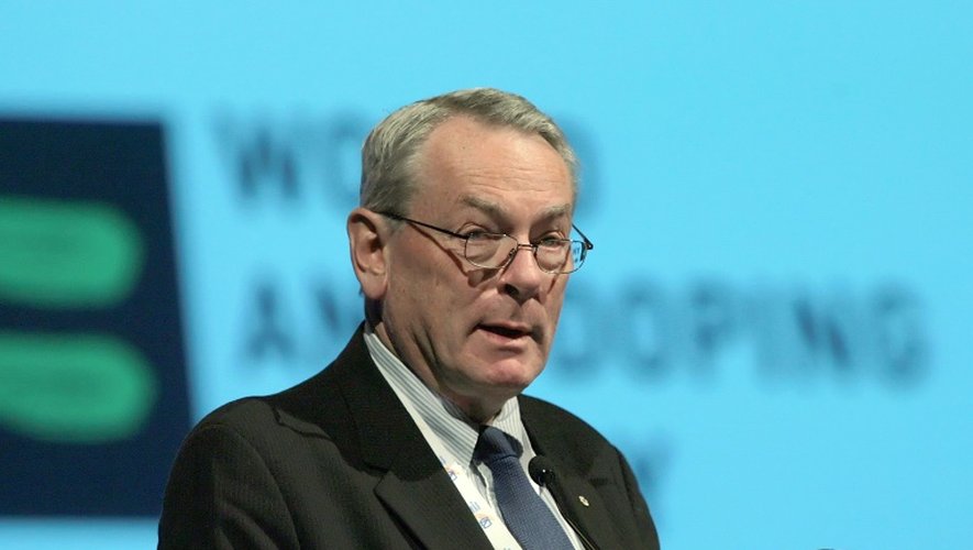 e Canadien Dick Pound, président de la Commission indépendante de l'AMA, lors d'une conférence mondiale sur le dopage, le 17 novembre 2007 à Madrid