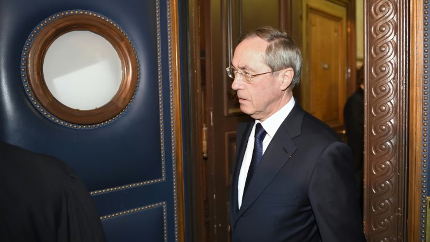 Claude Guéant à son arrivée au palais de justice le 28 septembre 2016 à Paris